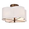 Polst Antique Copper 4-Light Clover Semi-Flush Ceiling Lamp