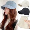 Wide Brim Fisherman Sun Hat Portable Foldable Beach Hats For Women Summer Quick-drying Visors Adjustable Drawstring Cap gorras