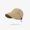 Wide Brim Fisherman Sun Hat Portable Foldable Beach Hats For Women Summer Quick-drying Visors Adjustable Drawstring Cap gorras
