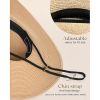 Womens Sun Straw Hat Wide Brim UPF 50 Summer Hat